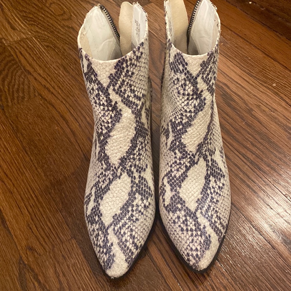 Steve Madden snakeskin booties